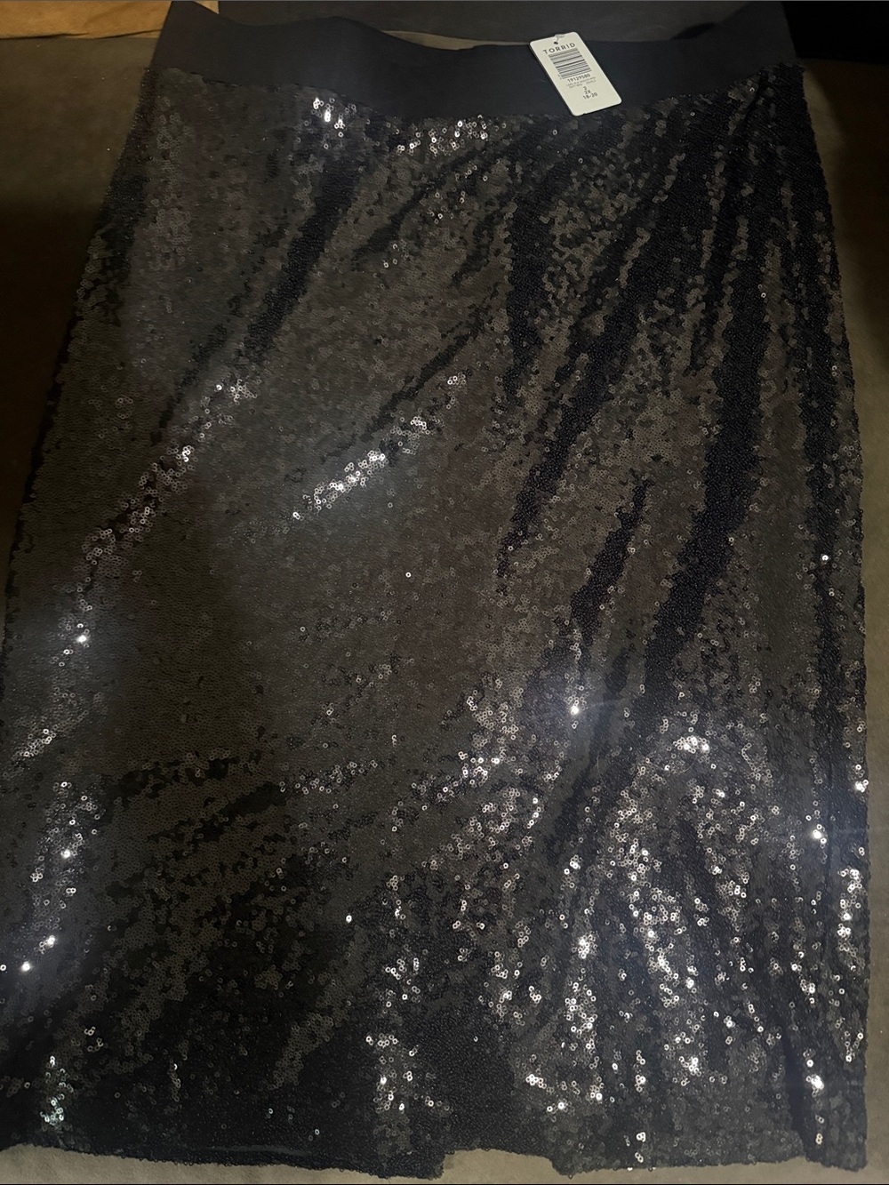 torrid Black Sequin Pencil Skirt